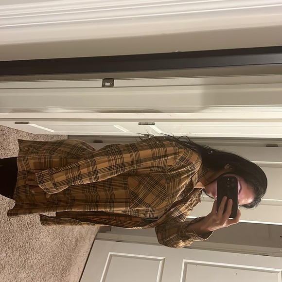 Plaid shirt. Chestnut w/ black - Picture 3 of 5